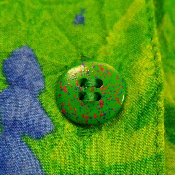 JAMS World Sea Flower Retro Hawaiian Tropical Vacay Shirt Size Medium - Picture 5 of 10